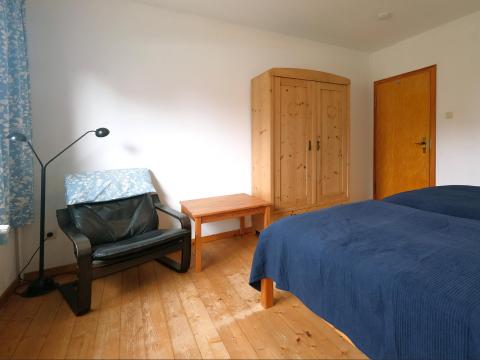 Schlafraum mit Doppelbett